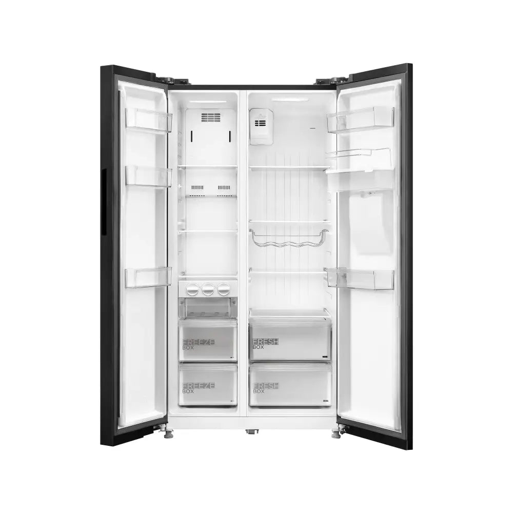 Refrigeradora Side by 20 Pies con Wi Fi Midea Inverter Quattro Jazz Black (MDRS710FGM28W) Refrigeradoras