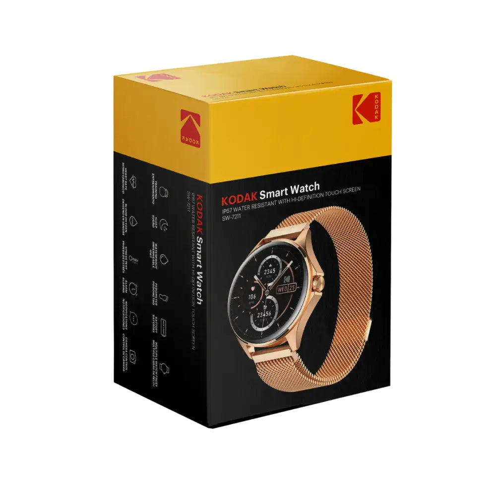 Reloj Inteligente Kodak Oro Rosa (SW7211) - Relojes Inteligentes