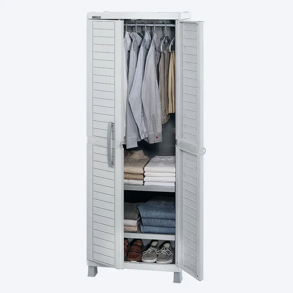 Ropero Plástico Grande Clásico Barú Color Gris Rimax (7113) - Roperos