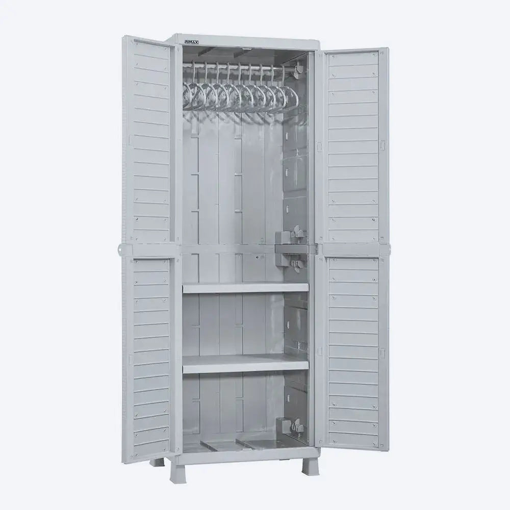 Ropero Plástico Grande Clásico Barú Color Gris Rimax (7113) - Roperos