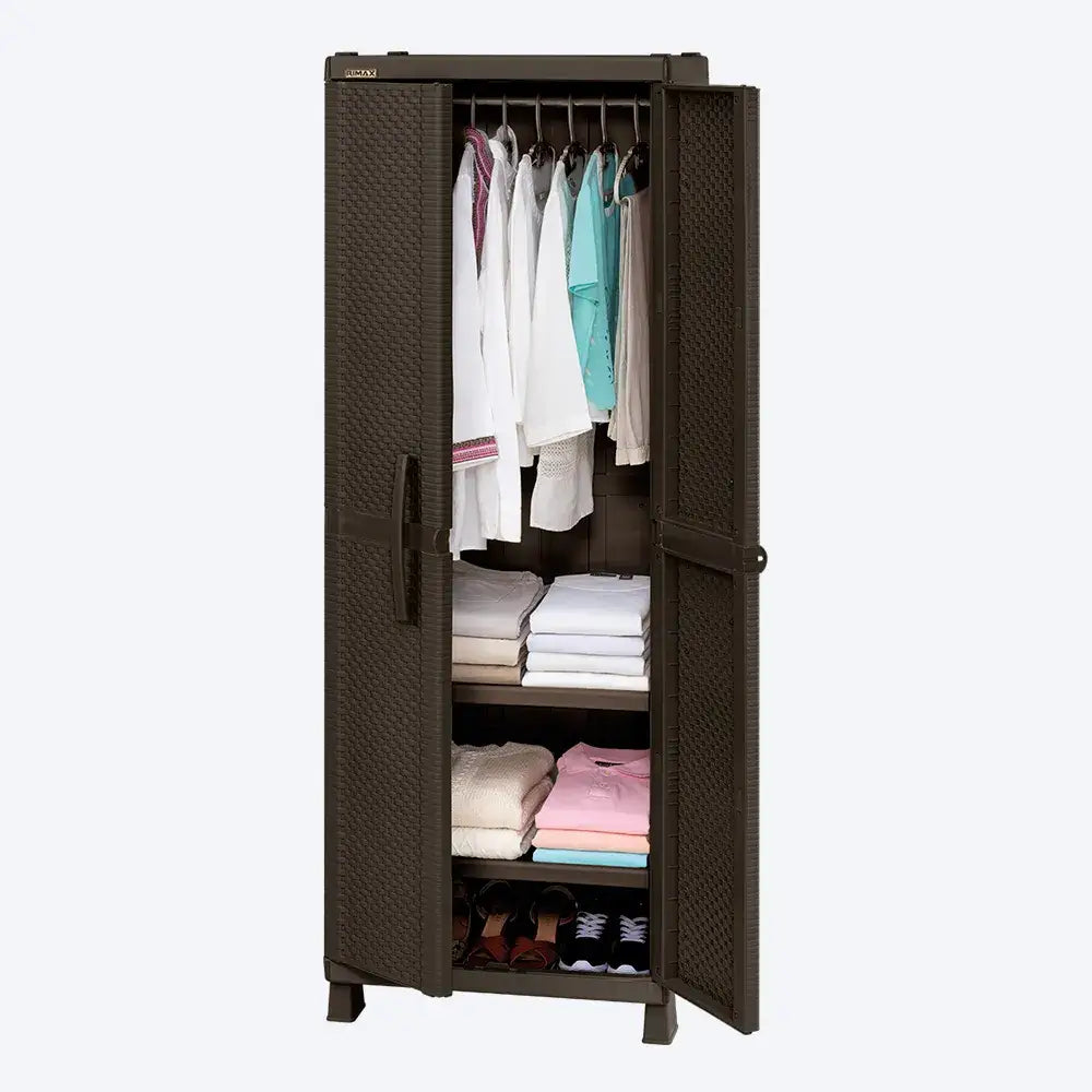 Ropero Plástico Grande Rattan Color Wengue Rimax (7511) - Roperos