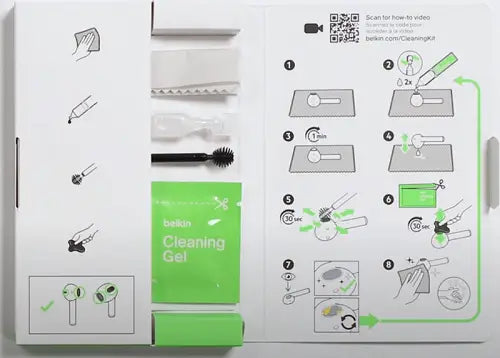 Kit de limpieza Belkin para AirPods en Costa Rica, mejora el rendimiento acústico.