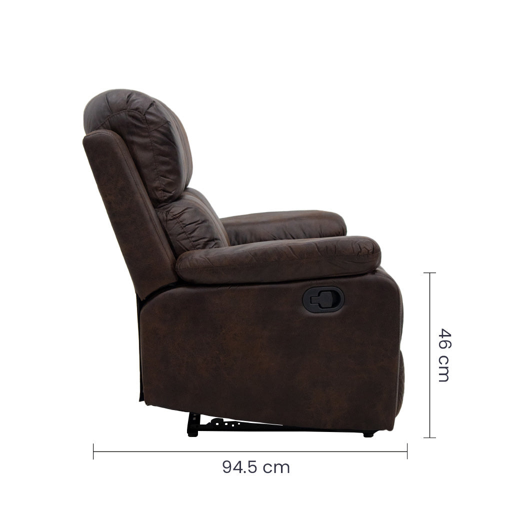 Sillón Reclinable Doble Tokoa Café (SA-4248) yapcr.com Costa Rica