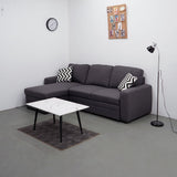 Sofá Seccional Lino Gris con Sofá Cama y Chaise con Baúl Tokoa (SA-4265) yapcr.com Costa Rica