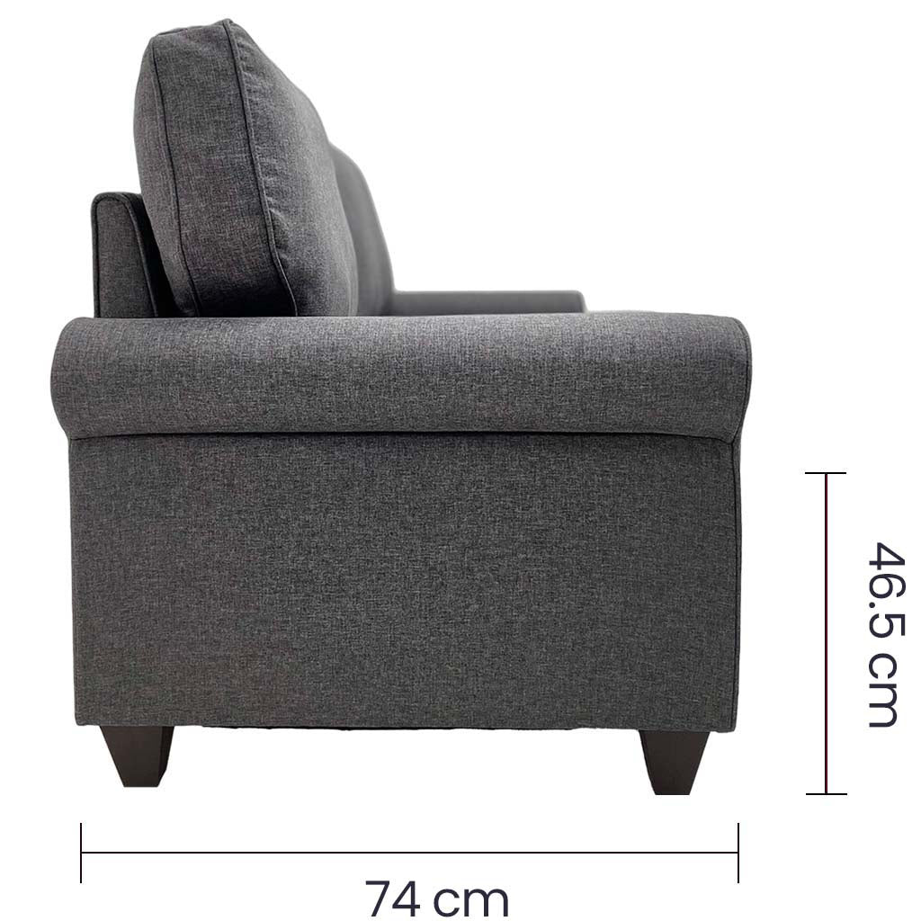 Sofá Cama Doble Lino Gris Tokoa (SA-4301) yapcr.com Costa Rica