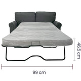 Sofá Cama Doble Lino Gris Tokoa (SA-4301) yapcr.com Costa Rica