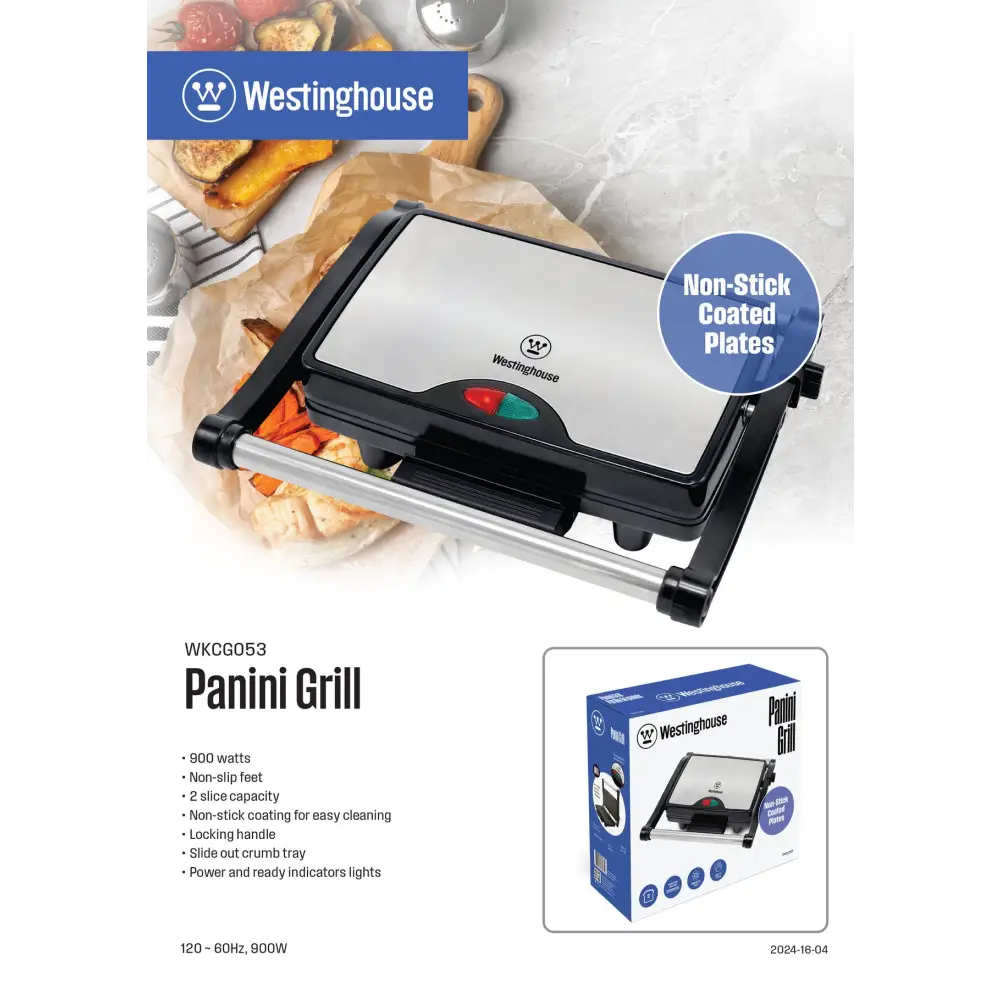 Sandwichera Panini Grill 900W Westinghouse (WKCG053) - Sandwicheras
