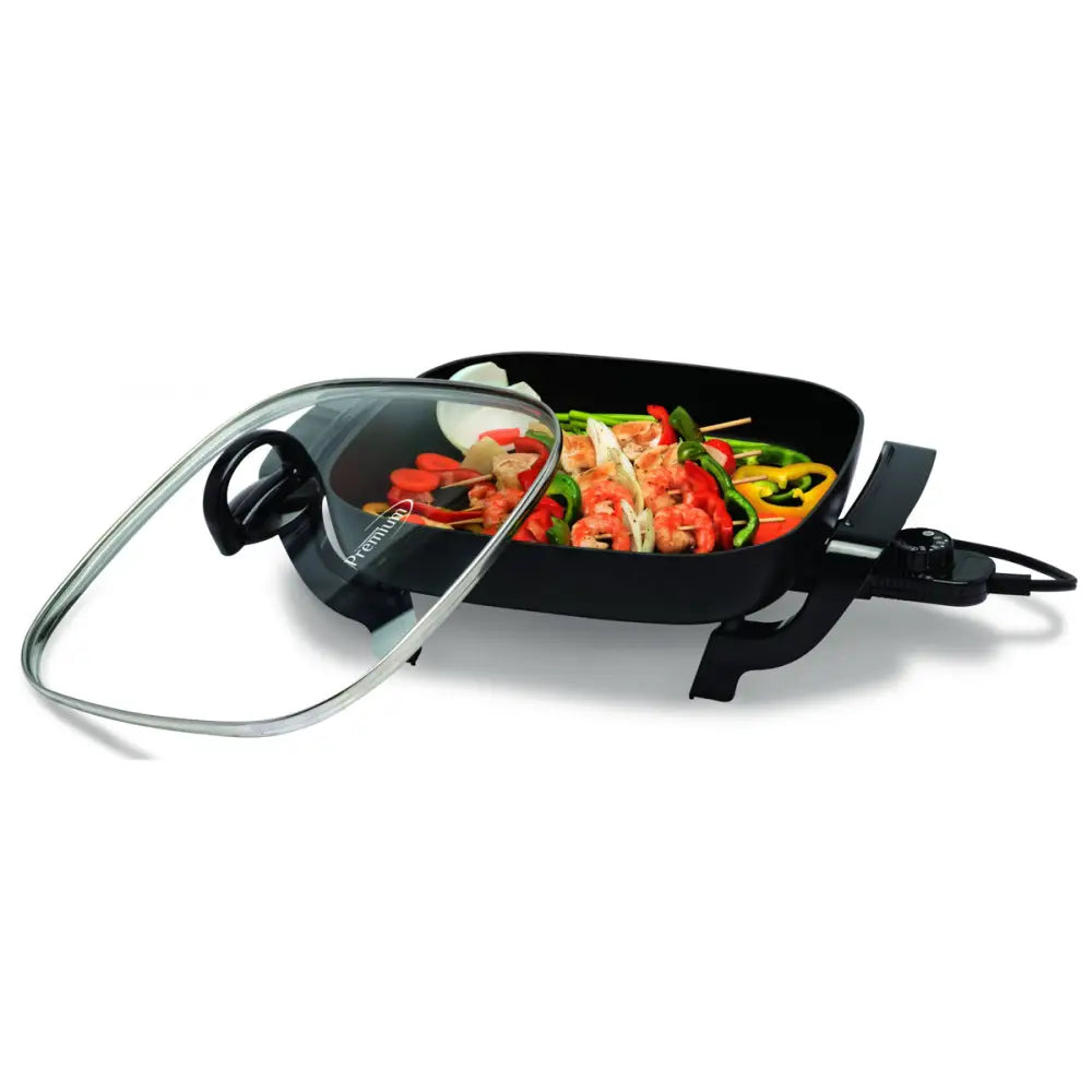 Sartén Eléctrico 12’’ Negro 1200W Premium (PES1209) - Sartenes Eléctricos