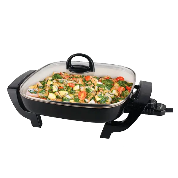 Sartén Eléctrico 12’’ Negro 1200W Premium (PES1209) - Sartenes Eléctricos