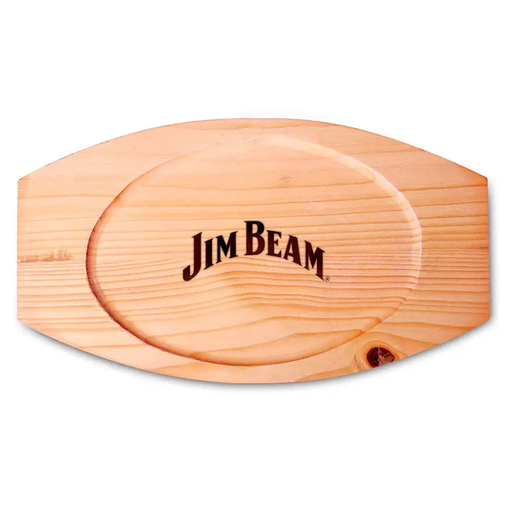 Sartén Hierro Fundido con Bandeja de Madera y Guante Jim Beam (JB0159)