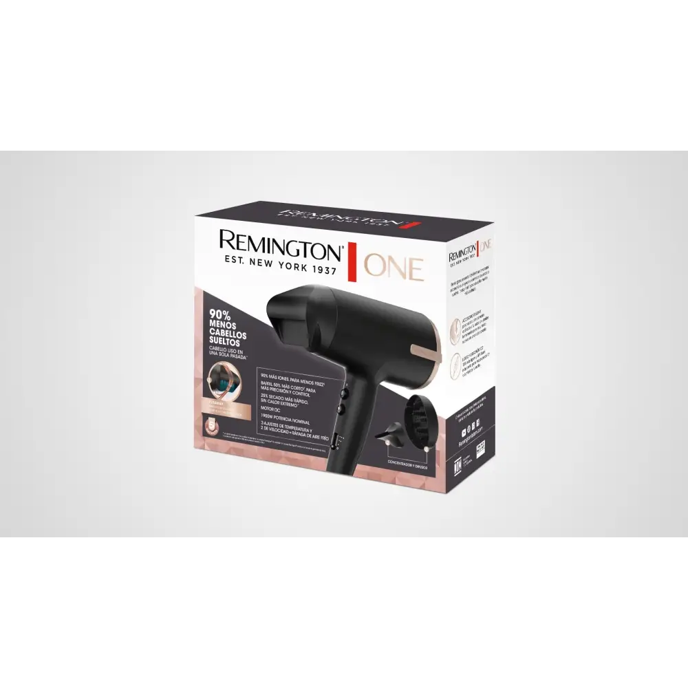 Secadora de Cabello Remington ONE con Iones y Cerámica (D31A‑110F) - Secadoras