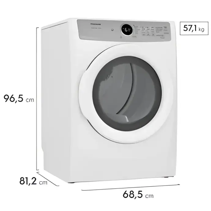 Secadora Carga Frontal Eléctrica Premium Care Blanca 21 Kg Frigidaire (FDEX22E4EW) Secadoras de Ropa