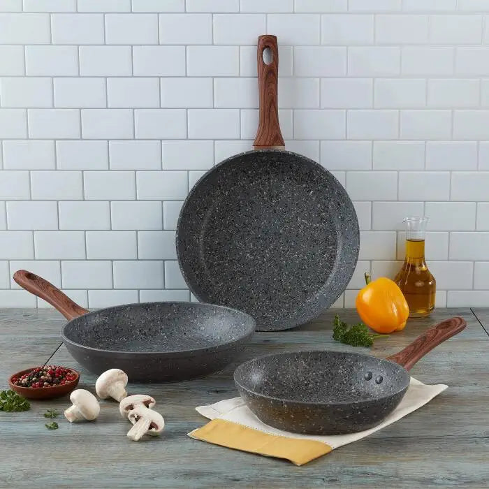 Set de 3 Sartenes Granito Gris Monix (30600)