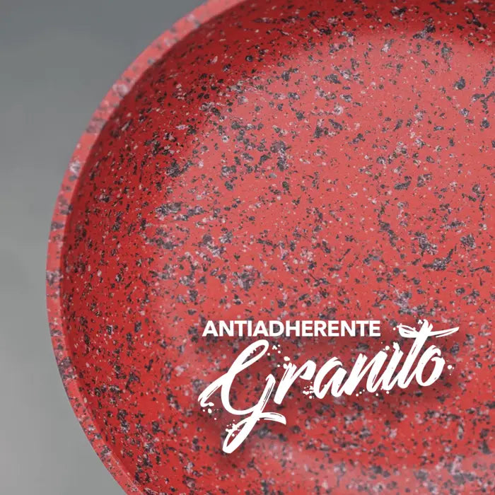 Set de 3 Sartenes Granito Rojo Monix (704030)