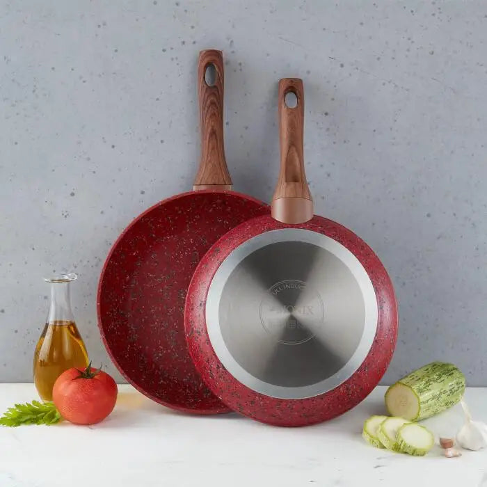 Set de 3 Sartenes Granito Rojo Monix (704030)