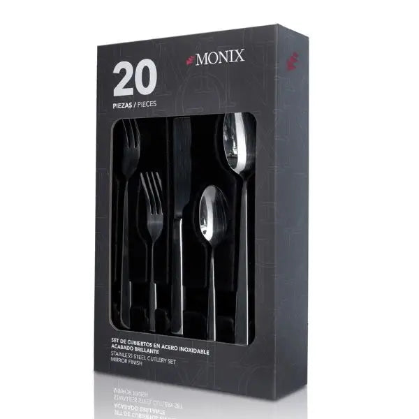 Set de Cubiertos Acero Inoxidable 20 Piezas Acabado Brillante Monix (75905) - Juegos