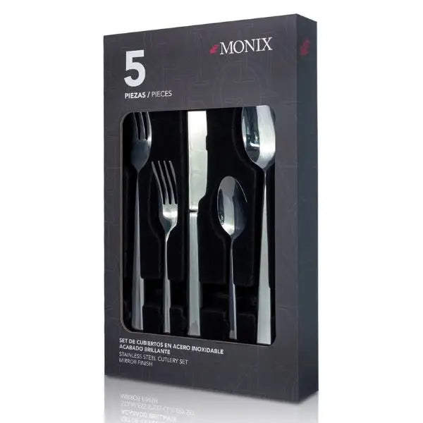 Set de Cubiertos Acero Inoxidable 5 Piezas Acabado Brillante Monix (74694) - Juegos