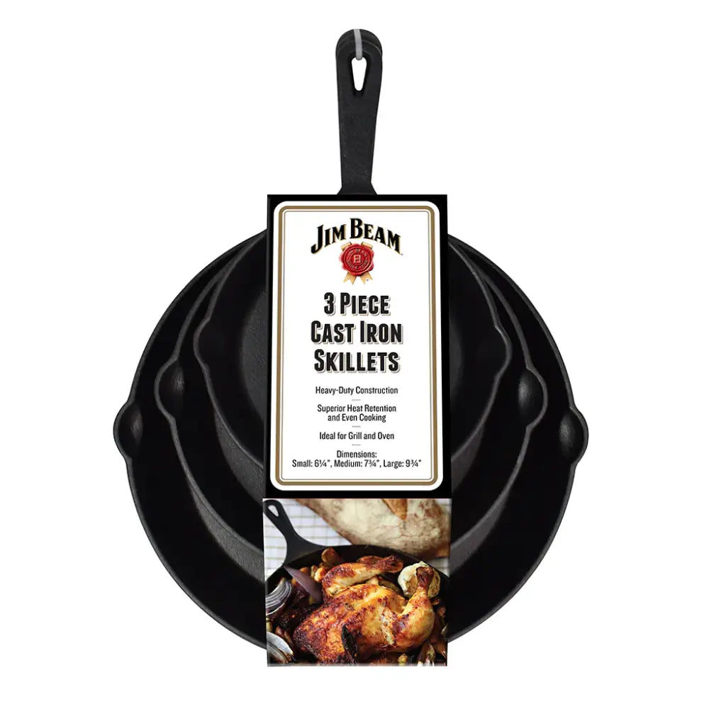 Set de Sartenes Hierro Fundido 3 Piezas Jim Beam (JB0195) Sartén