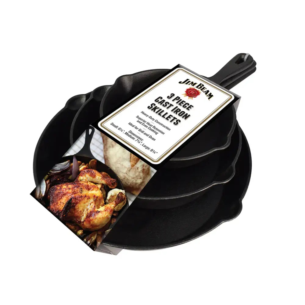 Set de Sartenes Hierro Fundido 3 Piezas Jim Beam (JB0195) Sartén