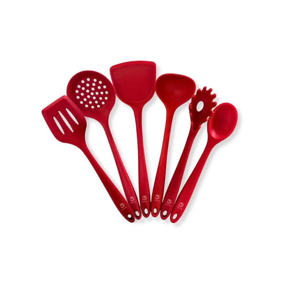 Set de Utensilios Cocina 6 Piezas Silicón Rojo Vegga (UTSR06) Espátula