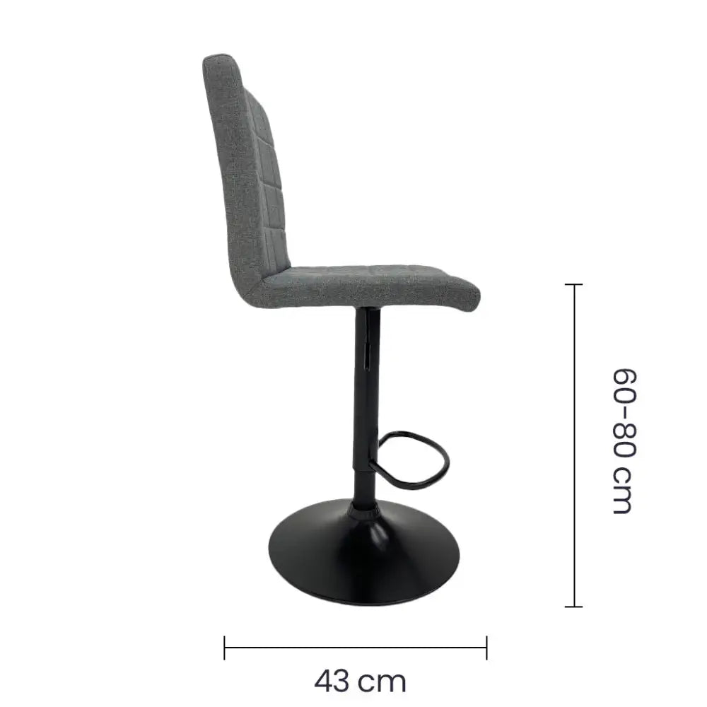 Silla de Bar con Asiento y Respaldo Acolchado en Color Gris Tokoa (AC-584) - Sillas