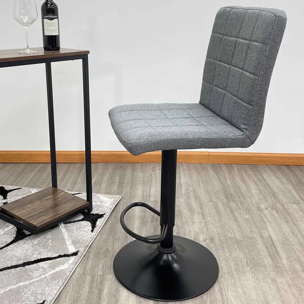 Silla de Bar con Asiento y Respaldo Acolchado en Color Gris Tokoa (AC-584) - Sillas