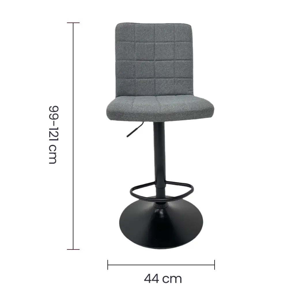 Silla de Bar con Asiento y Respaldo Acolchado en Color Gris Tokoa (AC-584) - Sillas