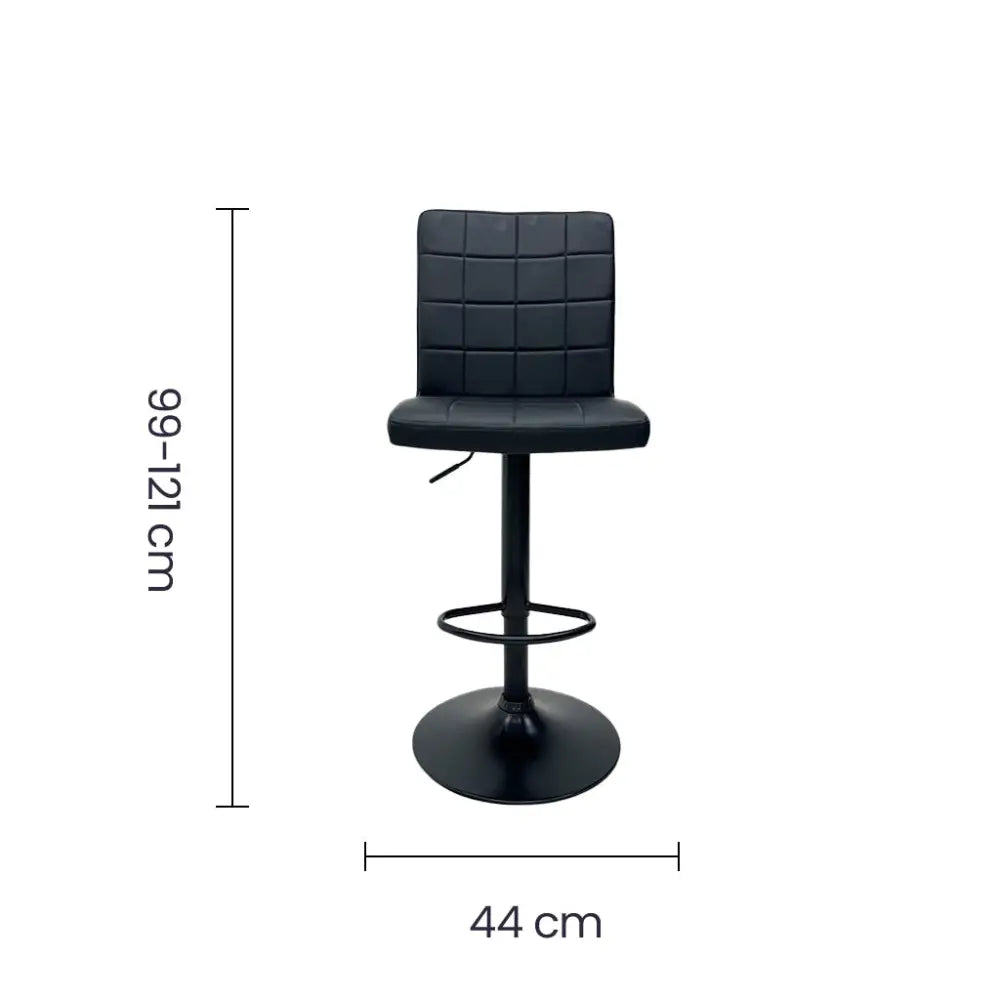 Silla de Bar con Asiento y Respaldo Acolchado en Color Negro Tokoa (AC-685) - Bancos