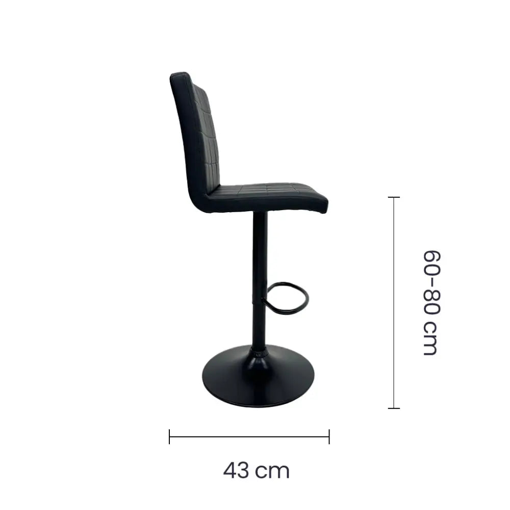 Silla de Bar con Asiento y Respaldo Acolchado en Color Negro Tokoa (AC-685) - Bancos