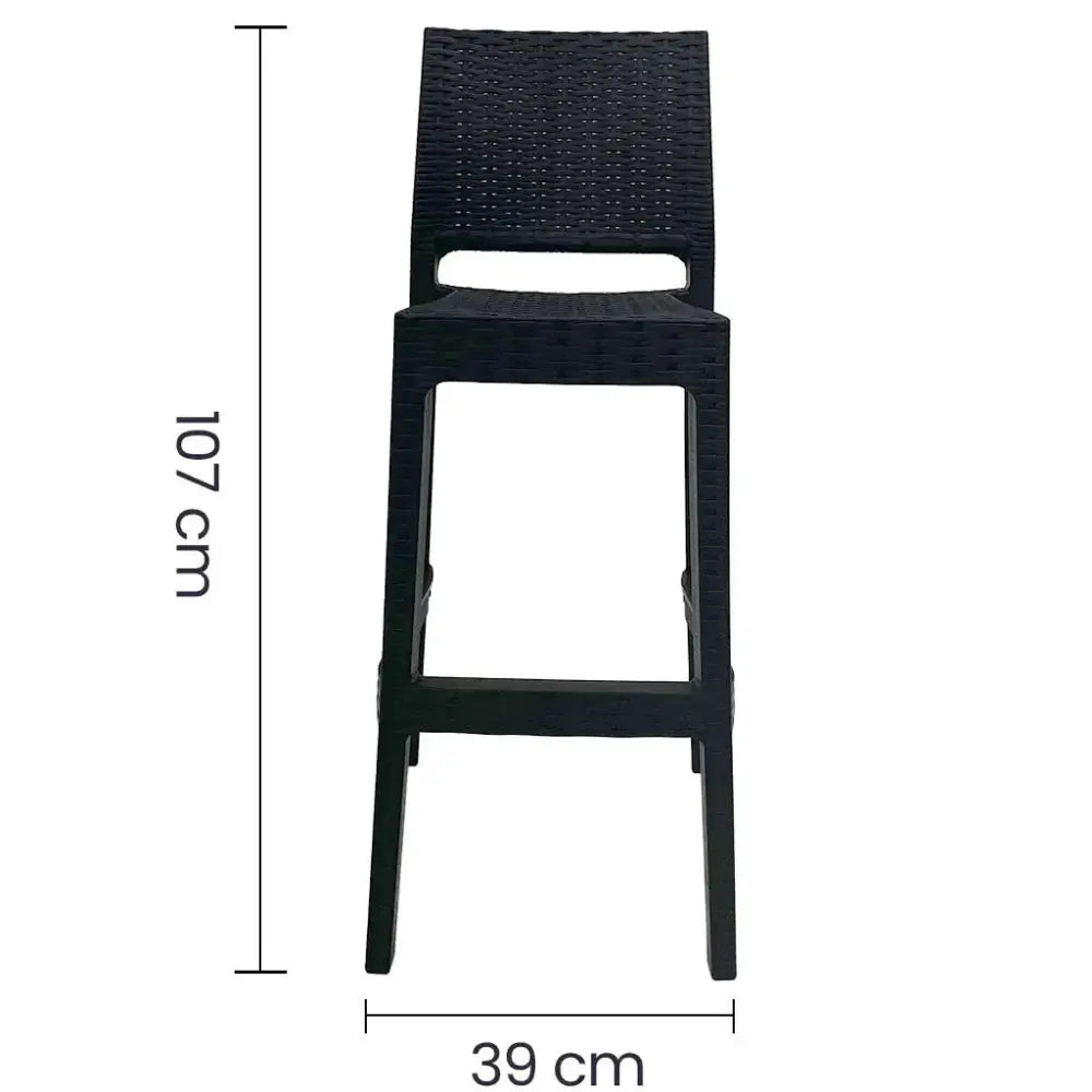 Silla Bar Plástica Tavarua Café Oscuro Reyplast (SLX294800) yapcr.com Costa Rica