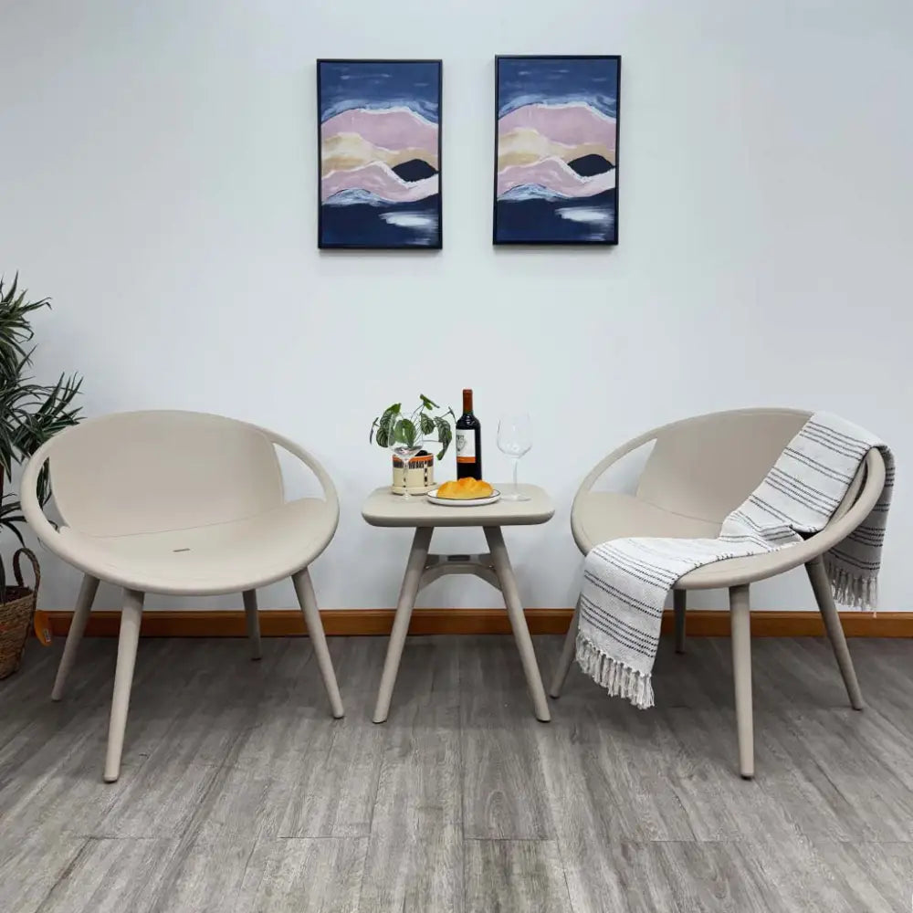 Silla Butaca Plástica Color Taupe Tokoa (EX‑7178) - Sillas