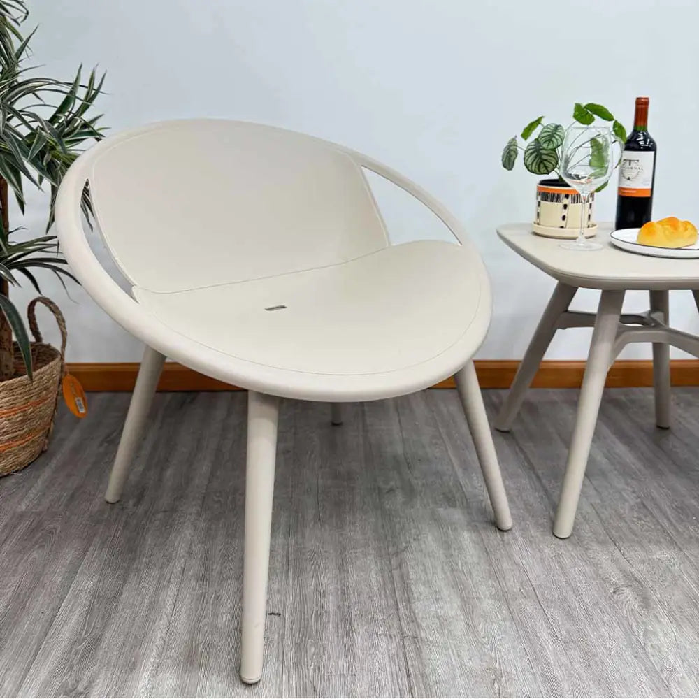 Silla Butaca Plástica Color Taupe Tokoa (EX‑7178) - Sillas