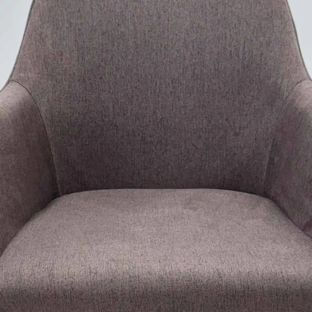 Silla de Comedor con Reposabrazos Tela Lino Café Tokoa (CS-688) - Sillas
