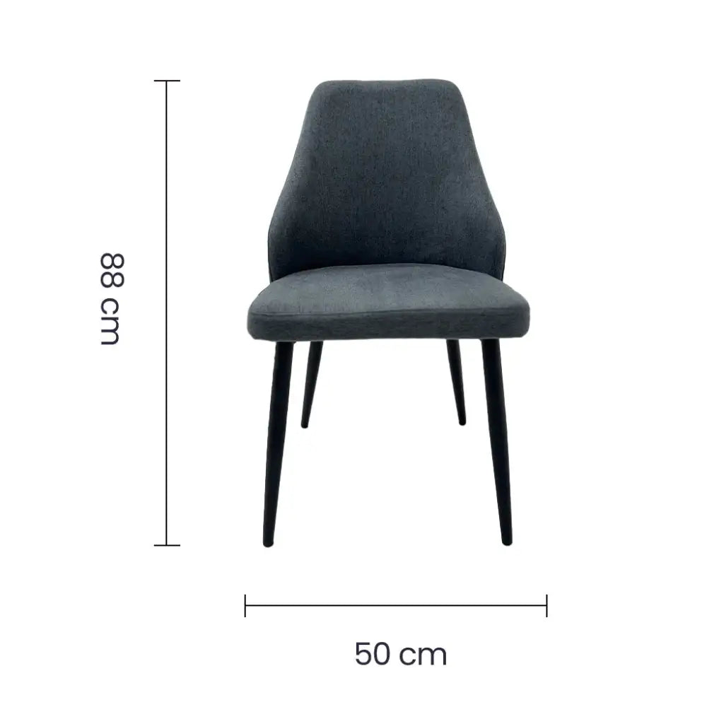 Silla de Comedor Tela Lino Gris Tokoa (CS-683) - Sillas