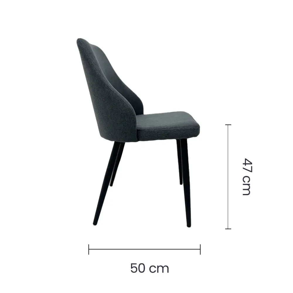 Silla de Comedor Tela Lino Gris Tokoa (CS-683) - Sillas
