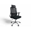 Silla Ejecutiva con Cabecera Malla Color Negro - Sillas de Oficina