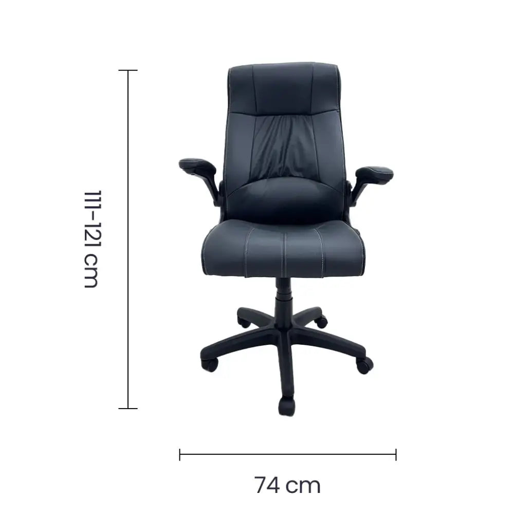 Silla de Escritorio Ejecutiva Vinilo Negro Tokoa (OS-2191) - Sillas