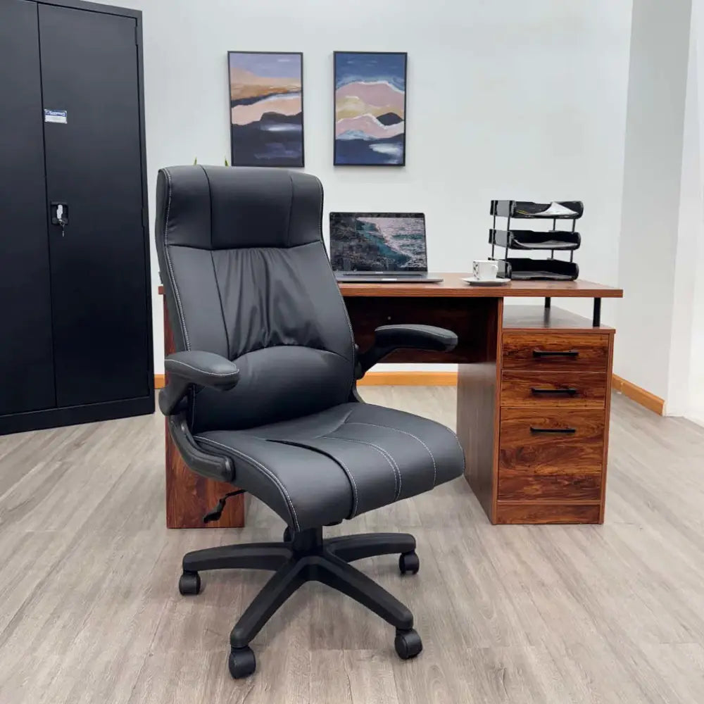 Silla de Escritorio Ejecutiva Vinilo Negro Tokoa (OS-2191) - Sillas