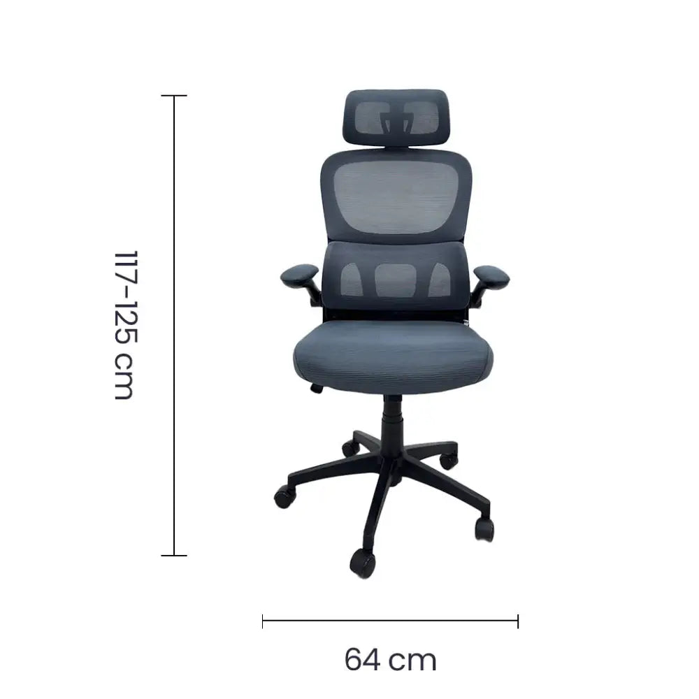 Silla de Escritorio Ergonómica Ejecutiva Gris Tokoa (OS-2193) - Sillas