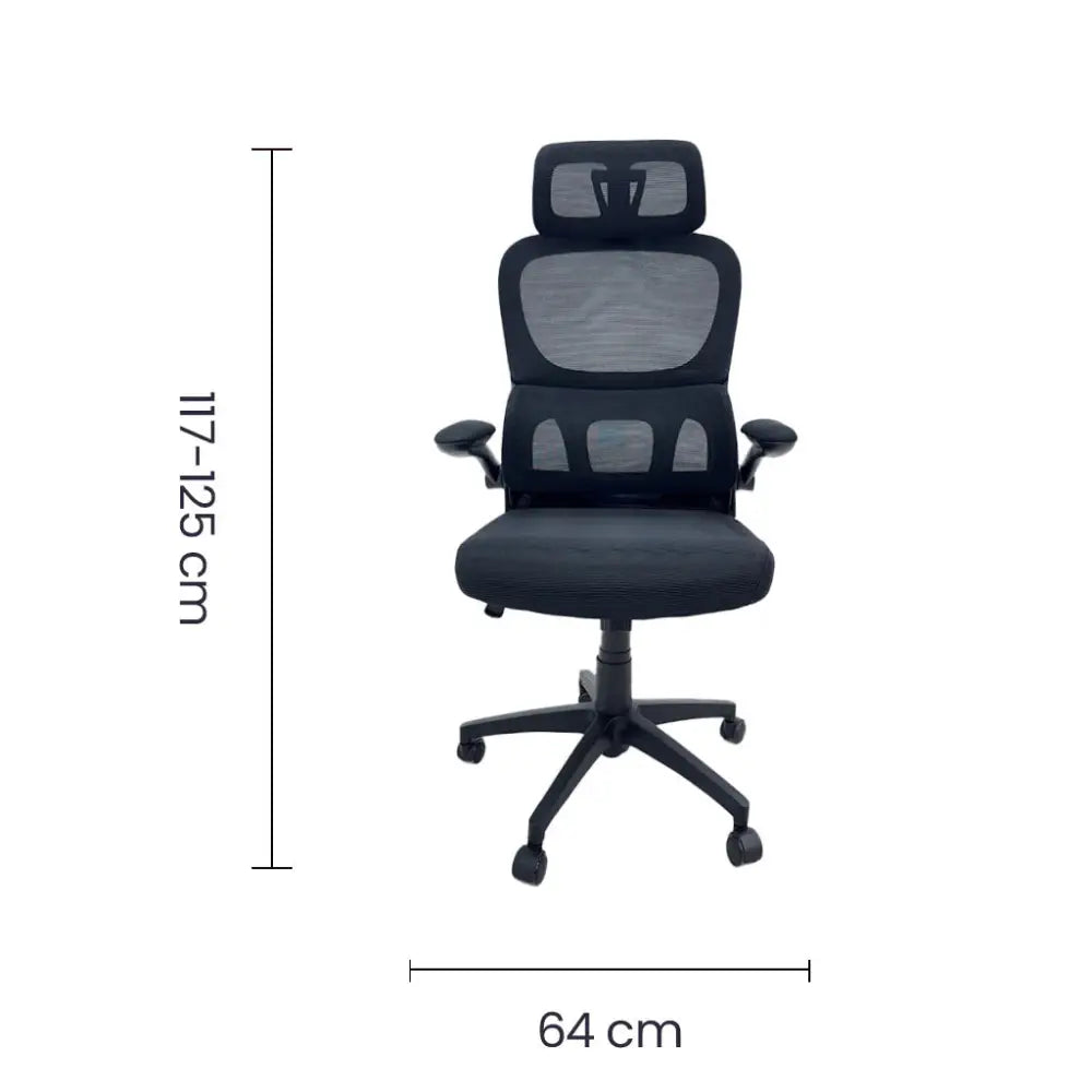 Silla de Escritorio Ergonómica Ejecutiva Negra Tokoa (OS-2192) - Sillas
