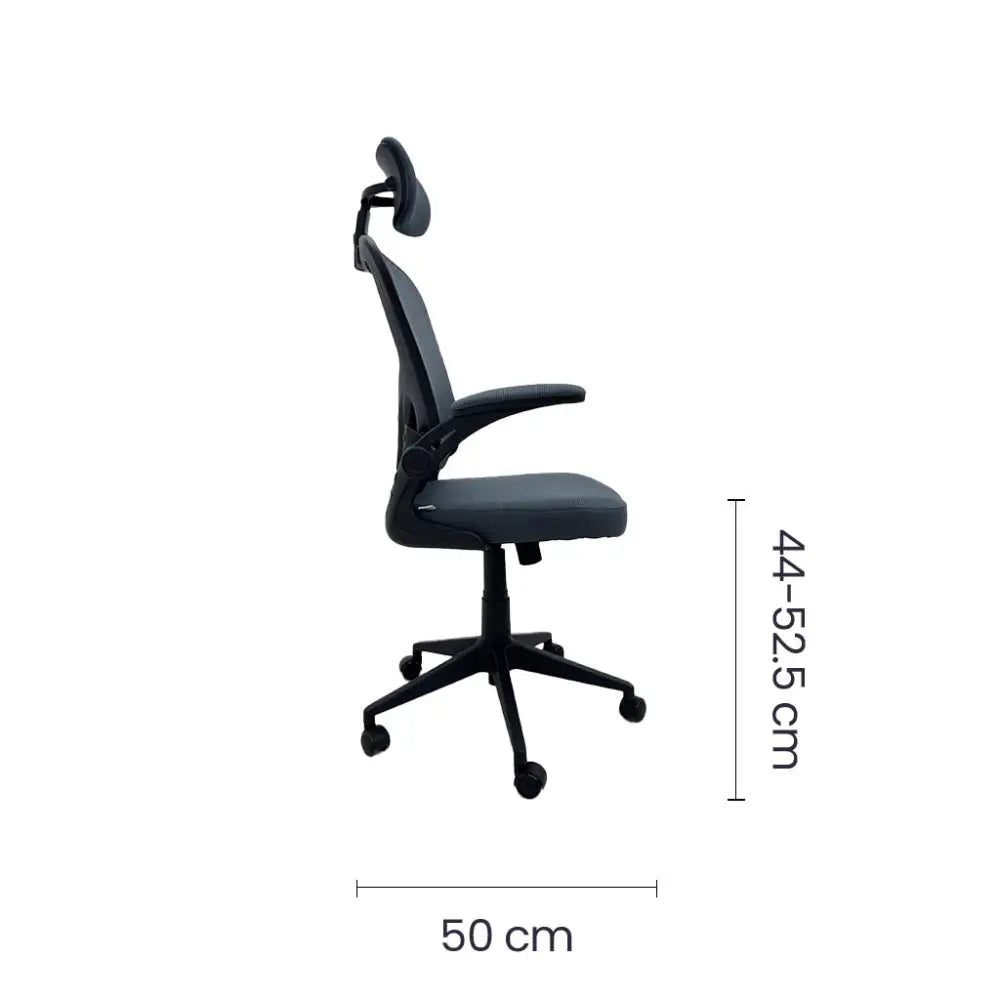 Silla de Escritorio Ergonómica Semi Ejecutiva Gris Tokoa (OS-2195) - Sillas