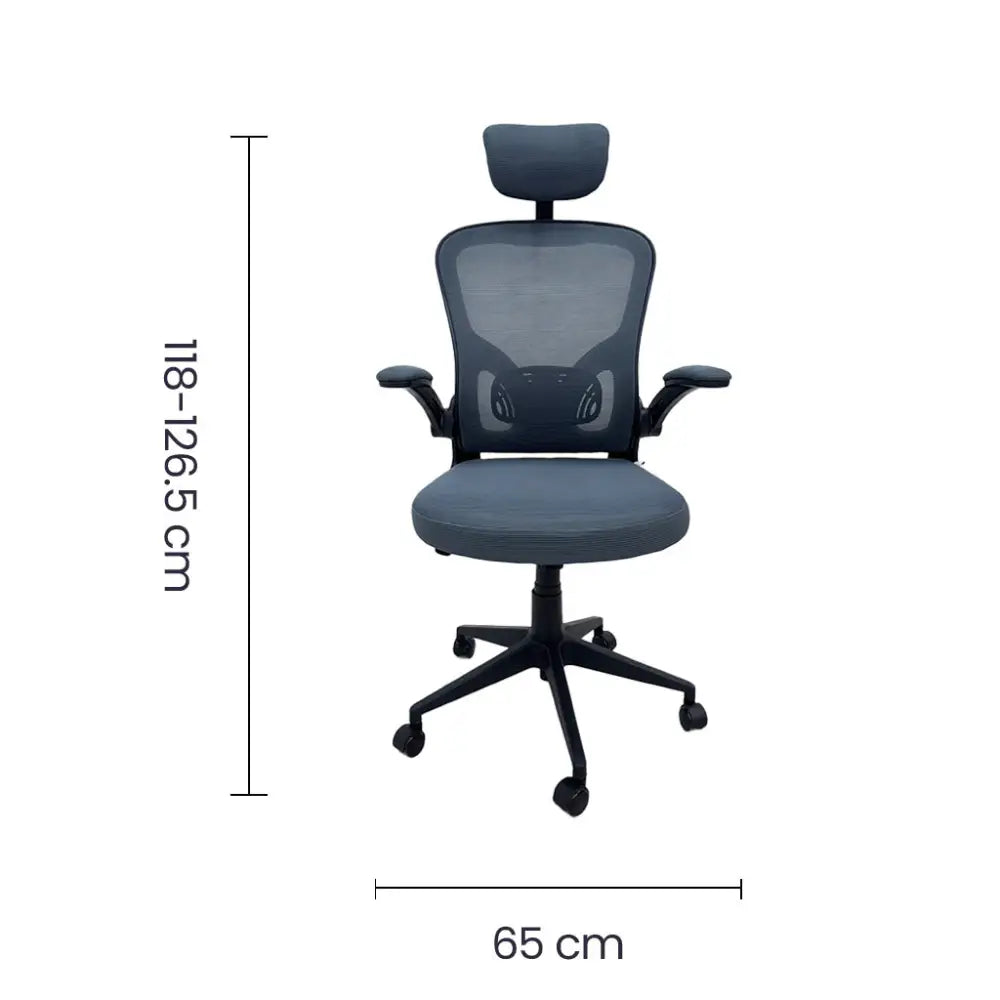 Silla de Escritorio Ergonómica Semi Ejecutiva Gris Tokoa (OS-2195) - Sillas