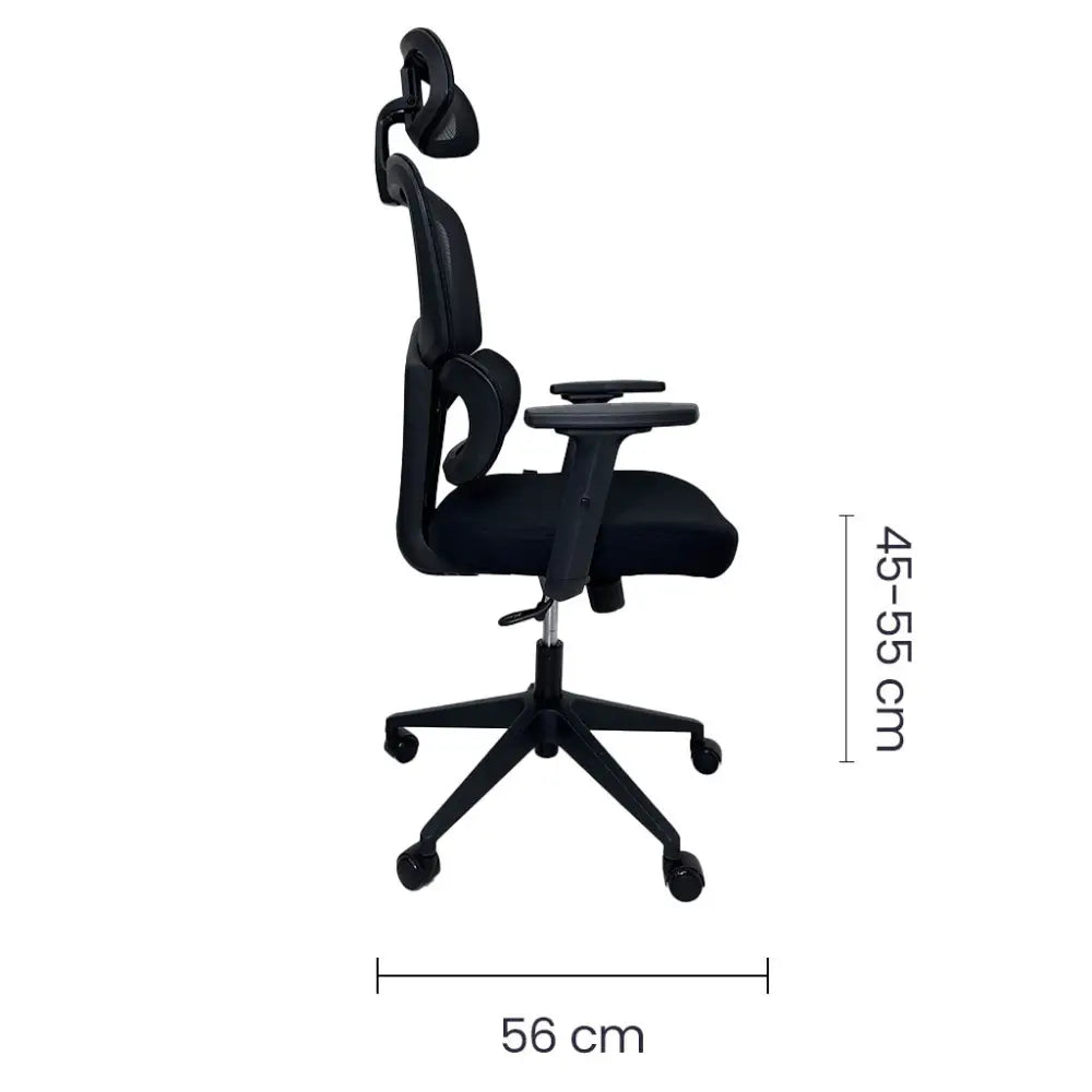 Silla de Escritorio Ergonómica Semi Ejecutiva Negra Tokoa (OS-2217) - Sillas