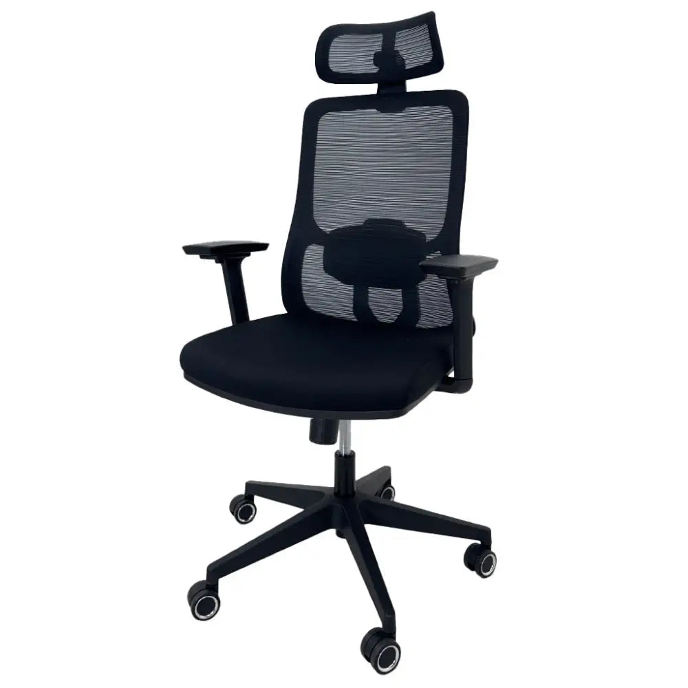 Silla de Escritorio Ergonómica Semi Ejecutiva Negra Tokoa (OS-2222) - Sillas