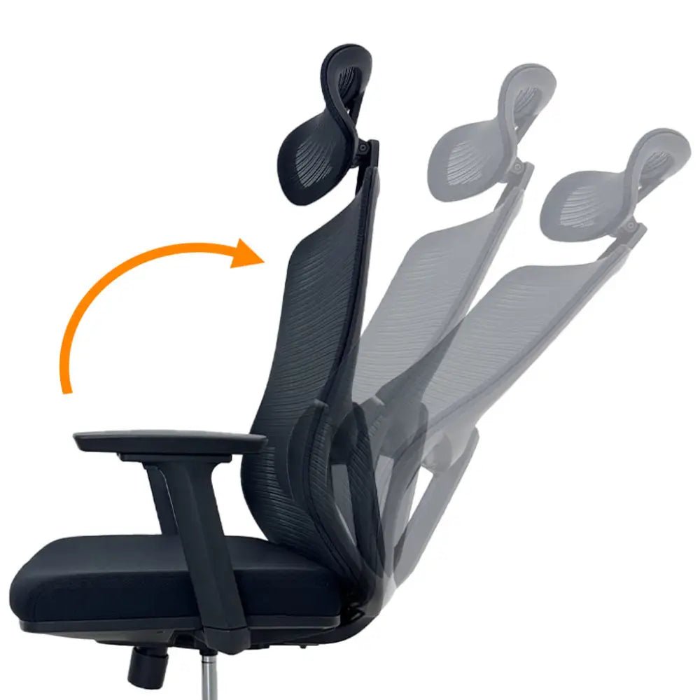 Silla de Escritorio Ergonómica Semi Ejecutiva Negra Tokoa (OS-2222) - Sillas