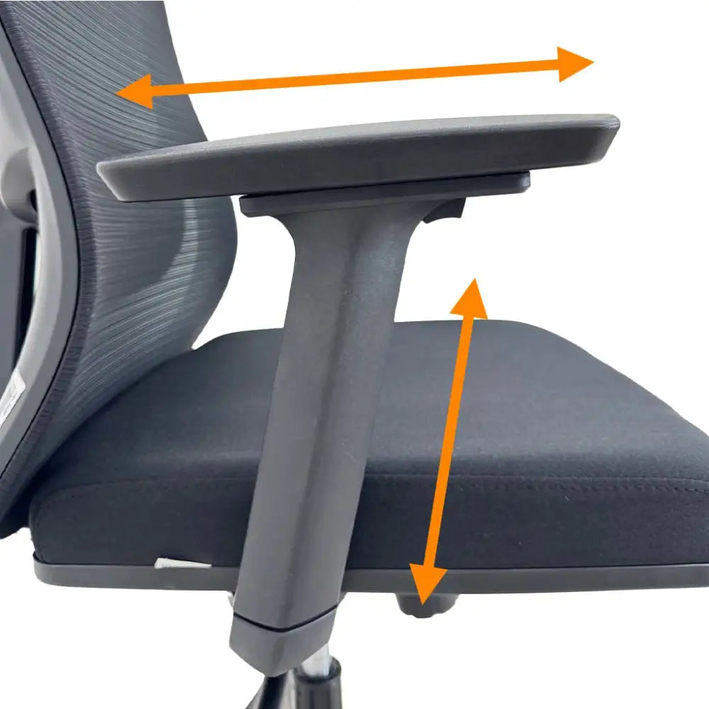 Silla de Escritorio Ergonómica Semi Ejecutiva Negra Tokoa (OS-2222) - Sillas