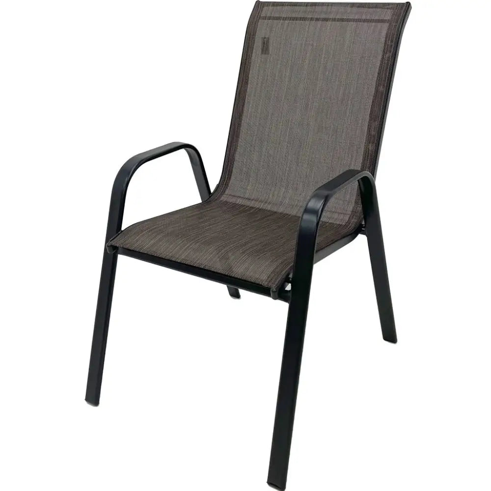 Silla de Metal Tokoa con Malla Sintética en Color Café (EX-7142) - Sillas