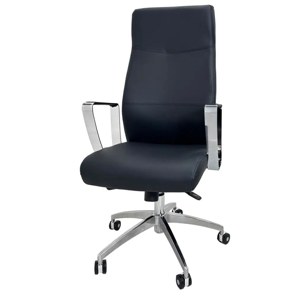 Silla de Oficina Ejecutiva en Vinilo Tokoa Negra (OS-2219) - Sillas