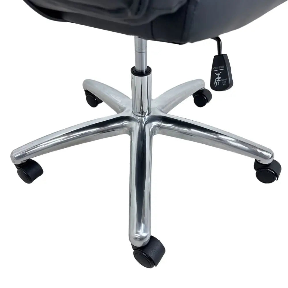 Silla de Oficina Ejecutiva en Vinilo Tokoa Negra (OS-2220) - Sillas