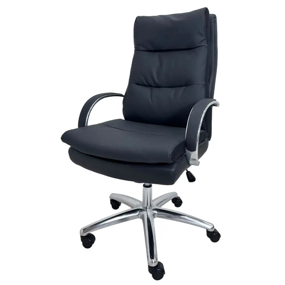 Silla de Oficina Ejecutiva en Vinilo Tokoa Negra (OS-2220) - Sillas